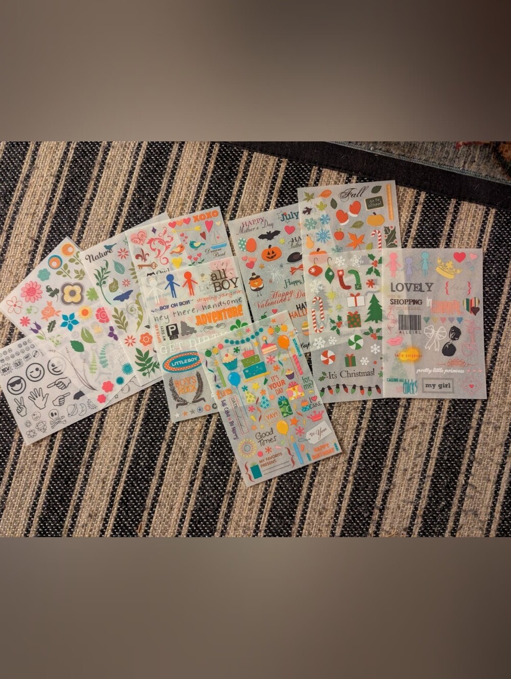 Brand New Assorted Embellishment Sticker Sheets A Little Bit Of Every Occasion